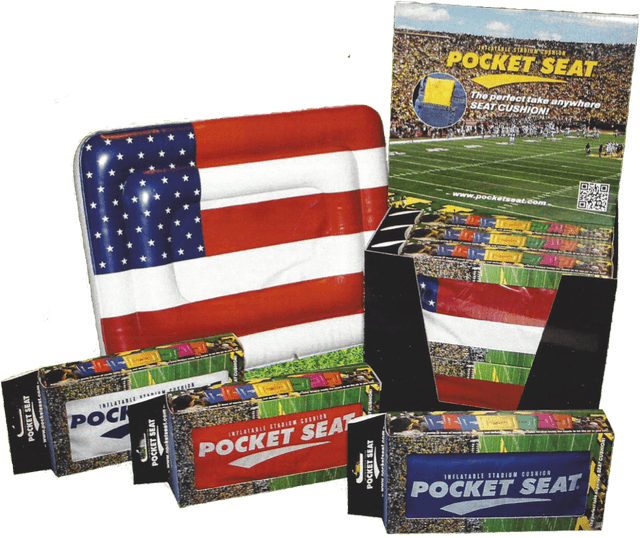 Pocket Seat Inflatable Stadium Cushion